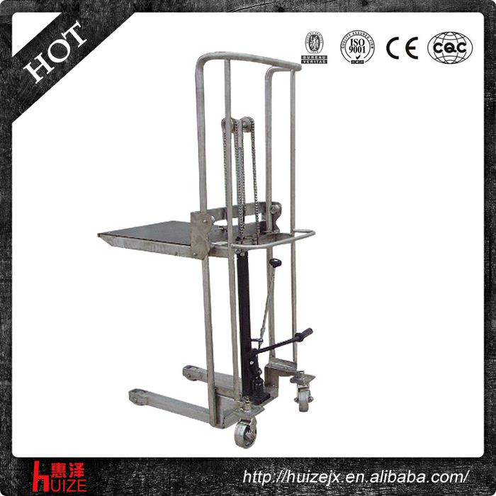 不銹鋼304輕型手動(dòng)堆高車 不銹鋼304輕型手動(dòng)堆高車