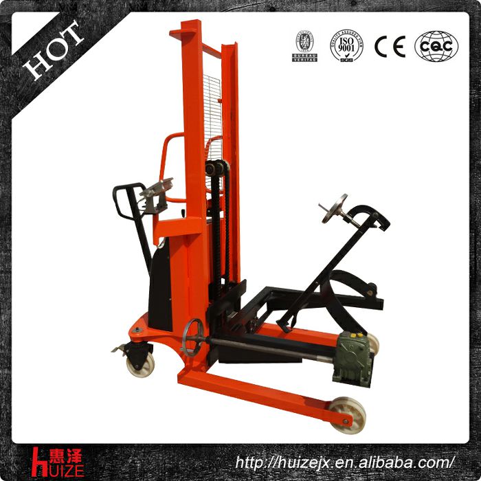 半電動稱重油桶車（夾鐵桶，手搖翻轉(zhuǎn)倒料）